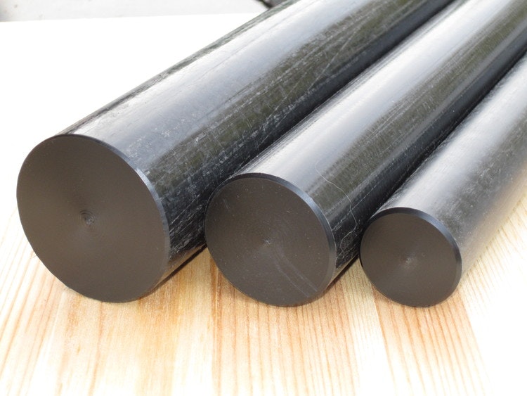 SVARVÄMNE ACETALPLAST POM C SVART 50+40+30mm L500mm.