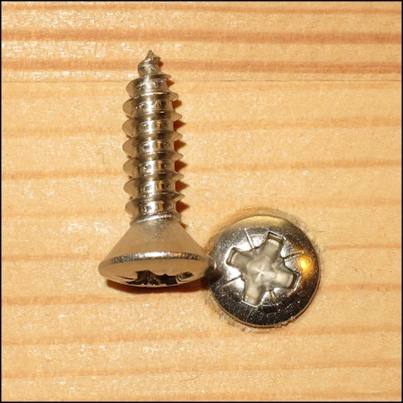 PLÅTSKRUV KULLERFÖRSÄNKT ROSTFRI A4 ST 2,9x9,5mm 25st