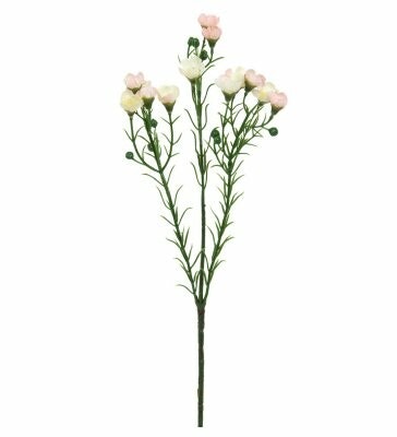 Vaxblomma Rosa/Vit 40cm