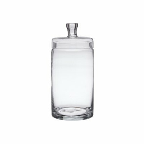 Glasburk med lock 11*26cm