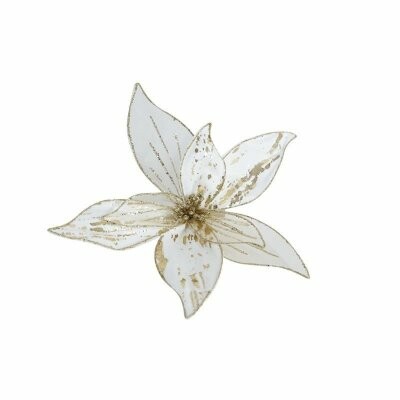 Blomma med clips - Guld - 30cm