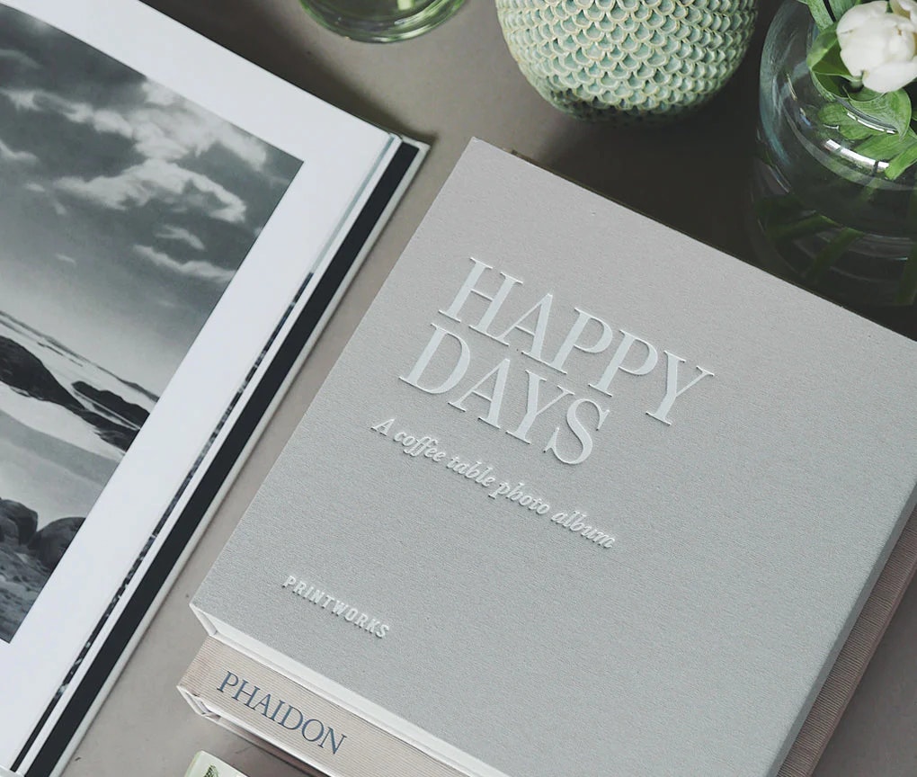 Fotoalbum "Happy Days" Grå/Beige