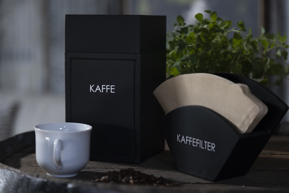 Trälåda "Kaffe" Svart