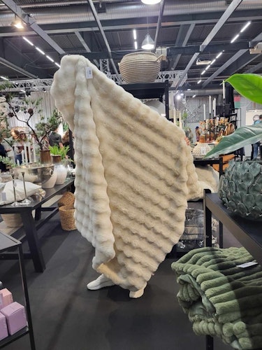 Pläd Aspen Faux Vit