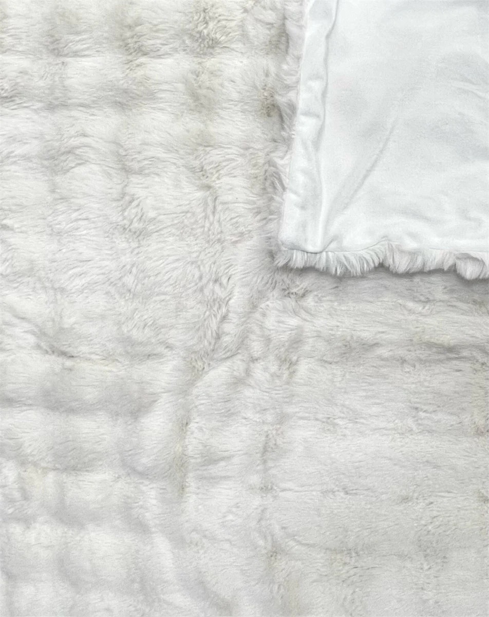 Pläd Aspen Faux Vit