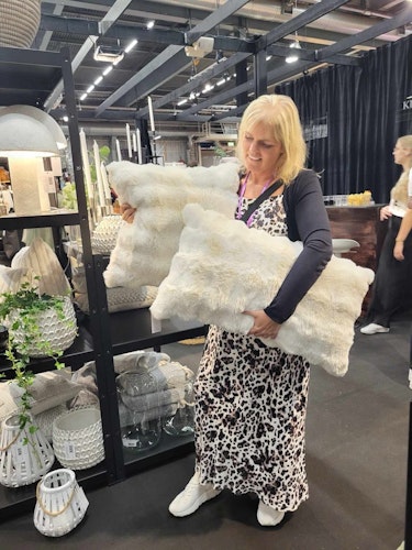 Kudde 40*70cm Aspen Faux Vit