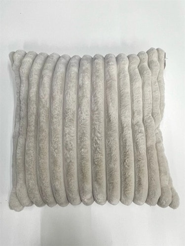 Kudde 50*50cm Furrow Faux Silverbeige