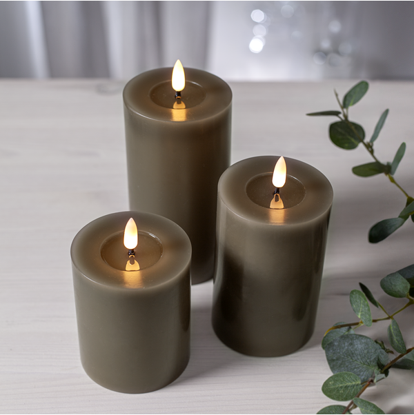 Brun Led ljus flamme 7,5*15cm
