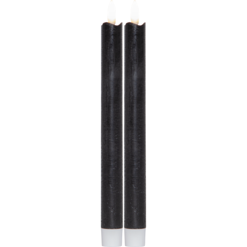 Svarta Led Antikljus 2-pack 25cm