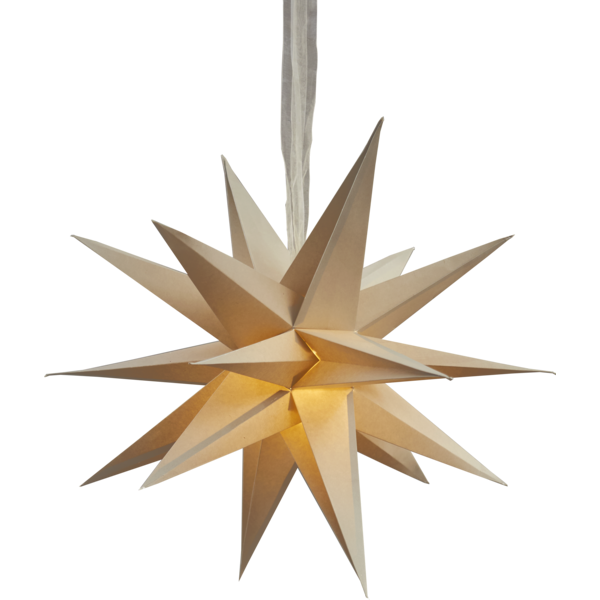 Pappersstjärna December Beige 55cm