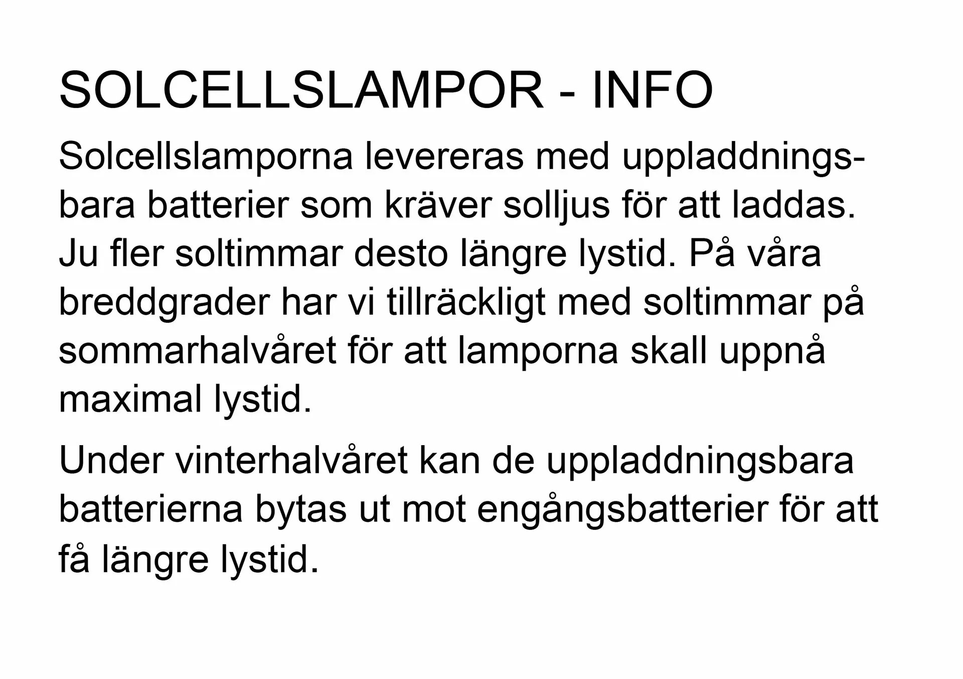 Solcellslampa på pinne