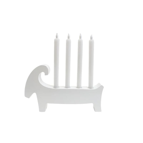 Bock adventsljusstake Vit