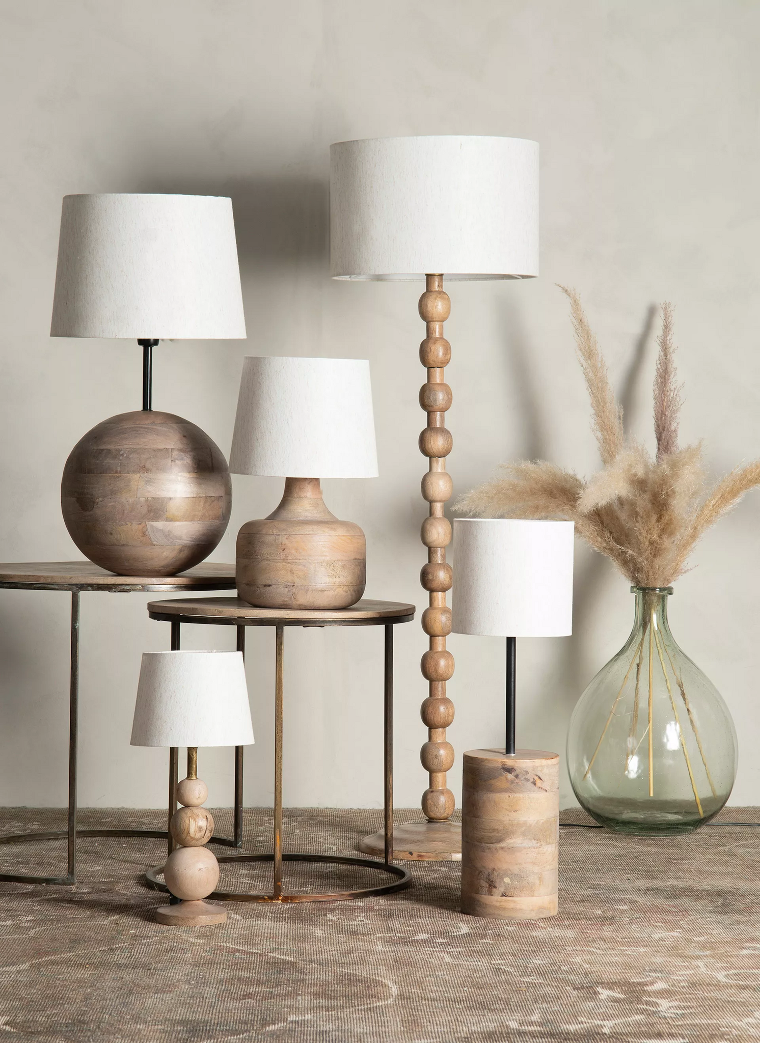 Lampskärm Linne Cylinder Creme 20*19cm