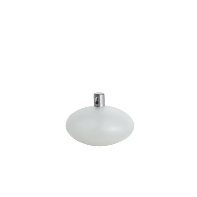 Frostad vit oljelampa 9*7cm