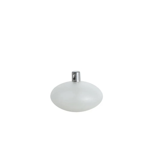 Frostad vit oljelampa 9*7cm