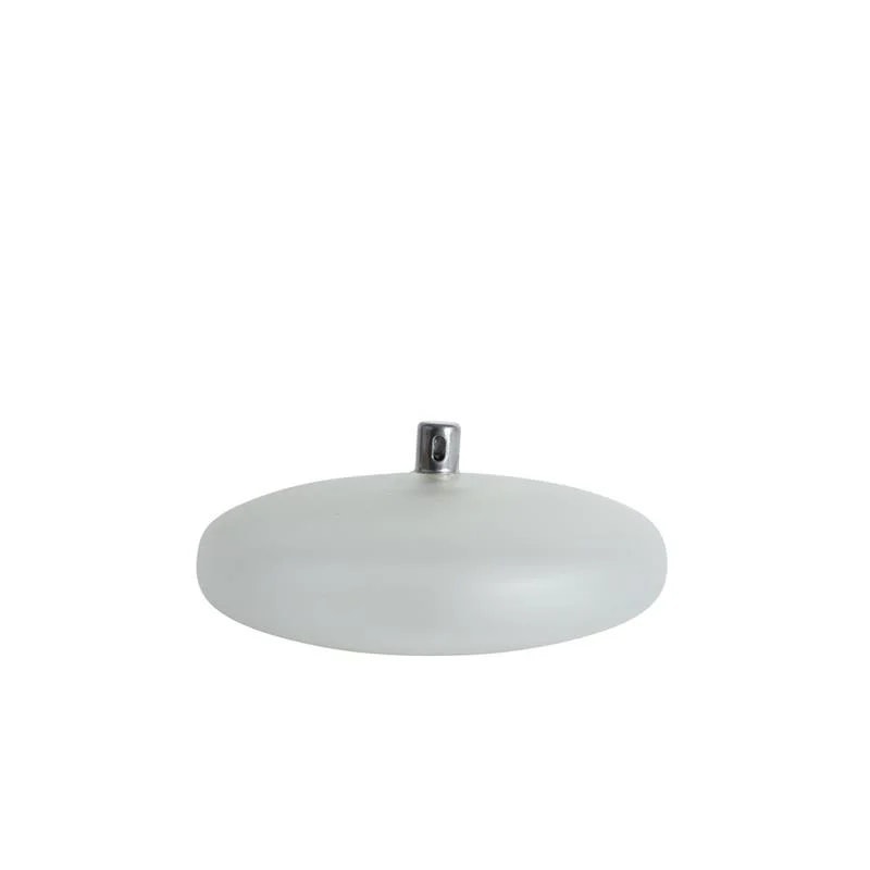 Frostad vit oljelampa 17*8cm