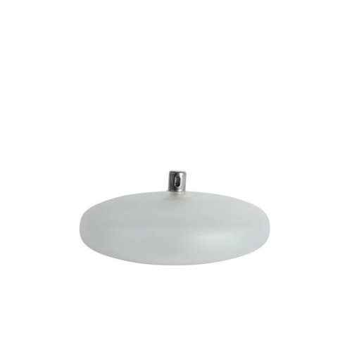 Frostad vit oljelampa 17*8cm