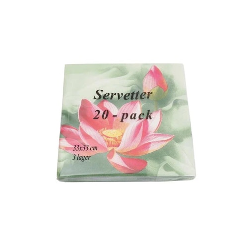 Servetter 20pack näckros