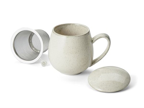 Temugg med insatssil - Vit marmor