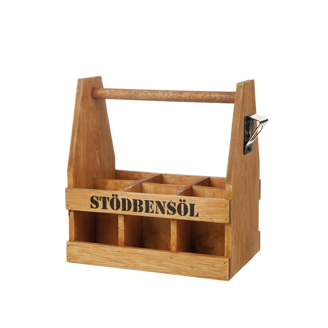 Trälåda "Stödbensöl" med öppnare