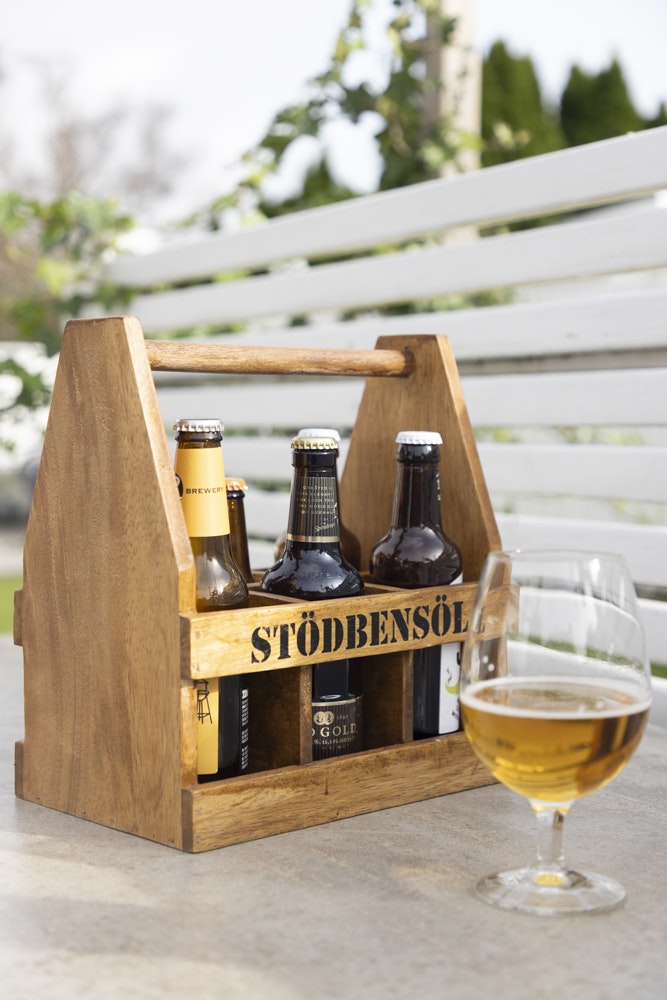 Trälåda "Stödbensöl" med öppnare