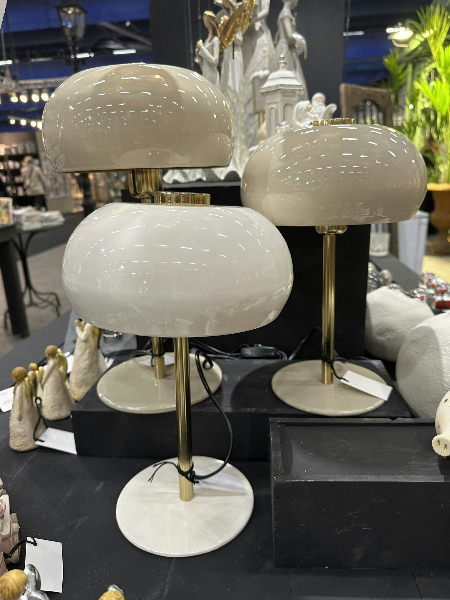 Beige bordslampa 41cm