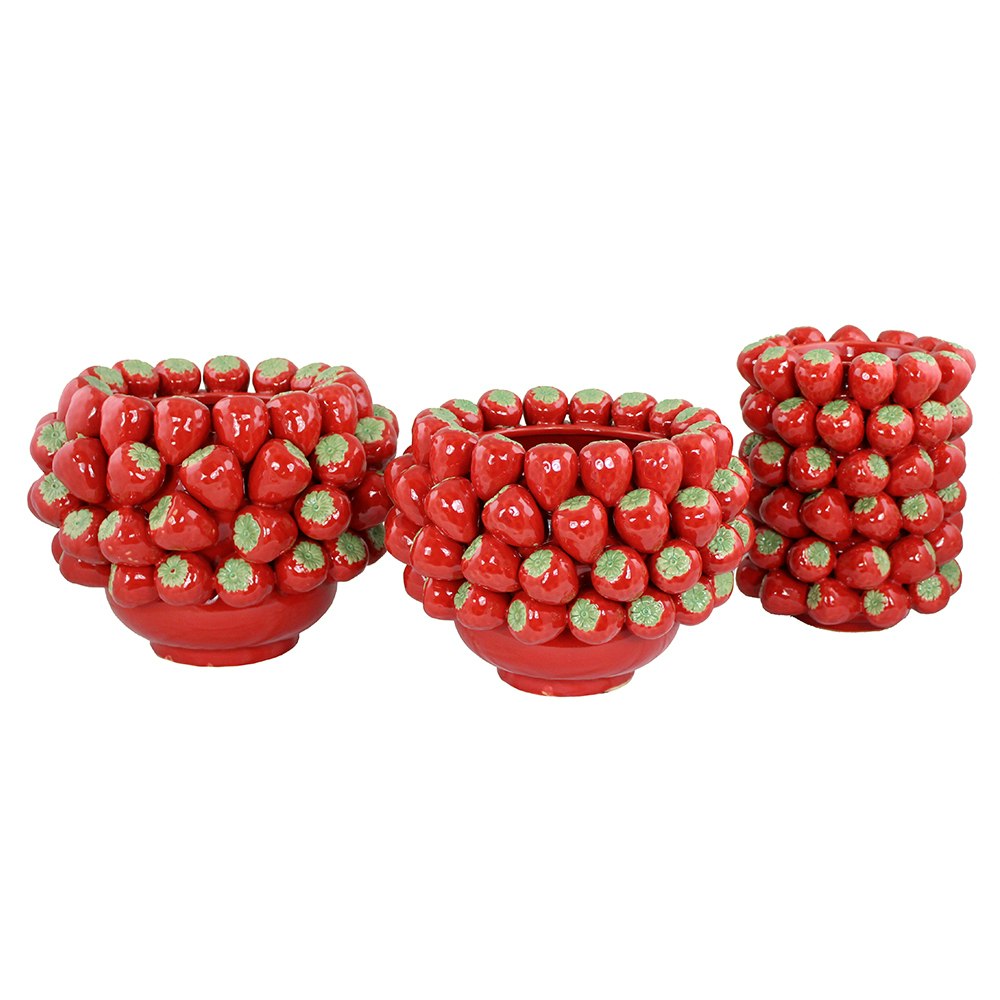 Jordgubb Glaserad Kruka 31cm