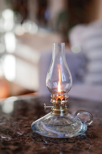 Fotogenlampa med handtag