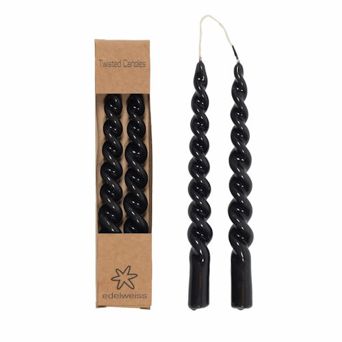 Blanka 2-pack skruvade ljus - Svarta