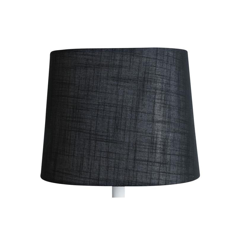 Lampskärm Linne Oval Svart 27*18cm