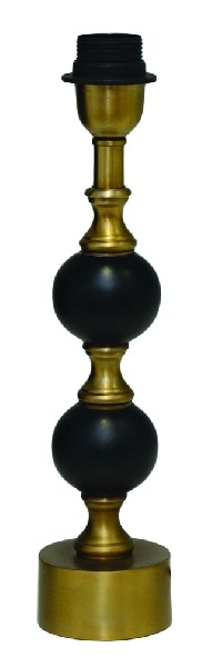 Lampfot Svart/antik mässing 29,5cm