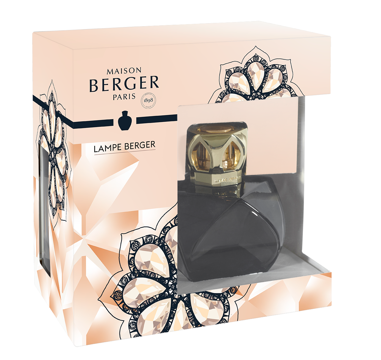 Eternity Svart Doftlampa + Doften Lady Flower - Maison Berger Sweden