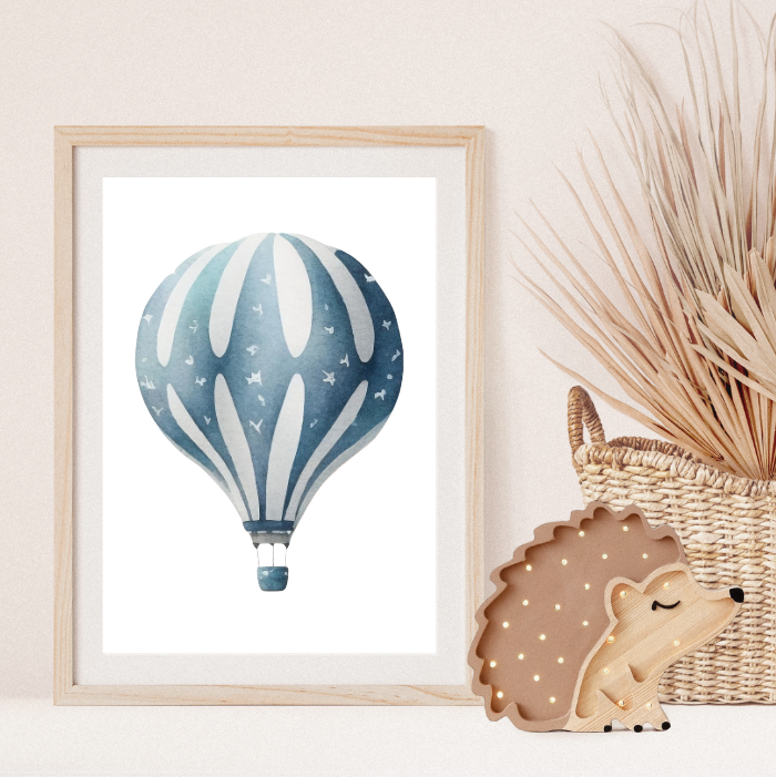 Plakat - luftballong, blå