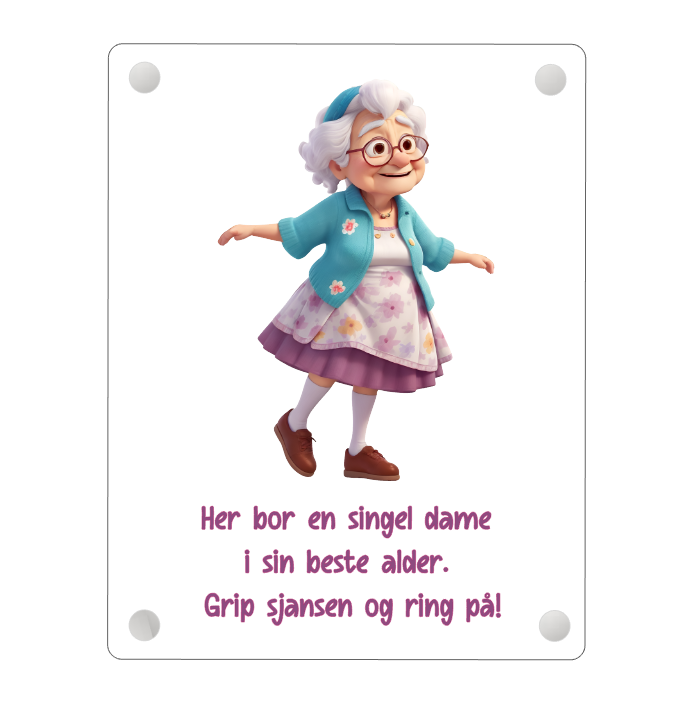 Her bor en singel dame