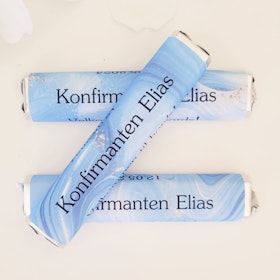 Kinder Maxi etiketter, blåmix