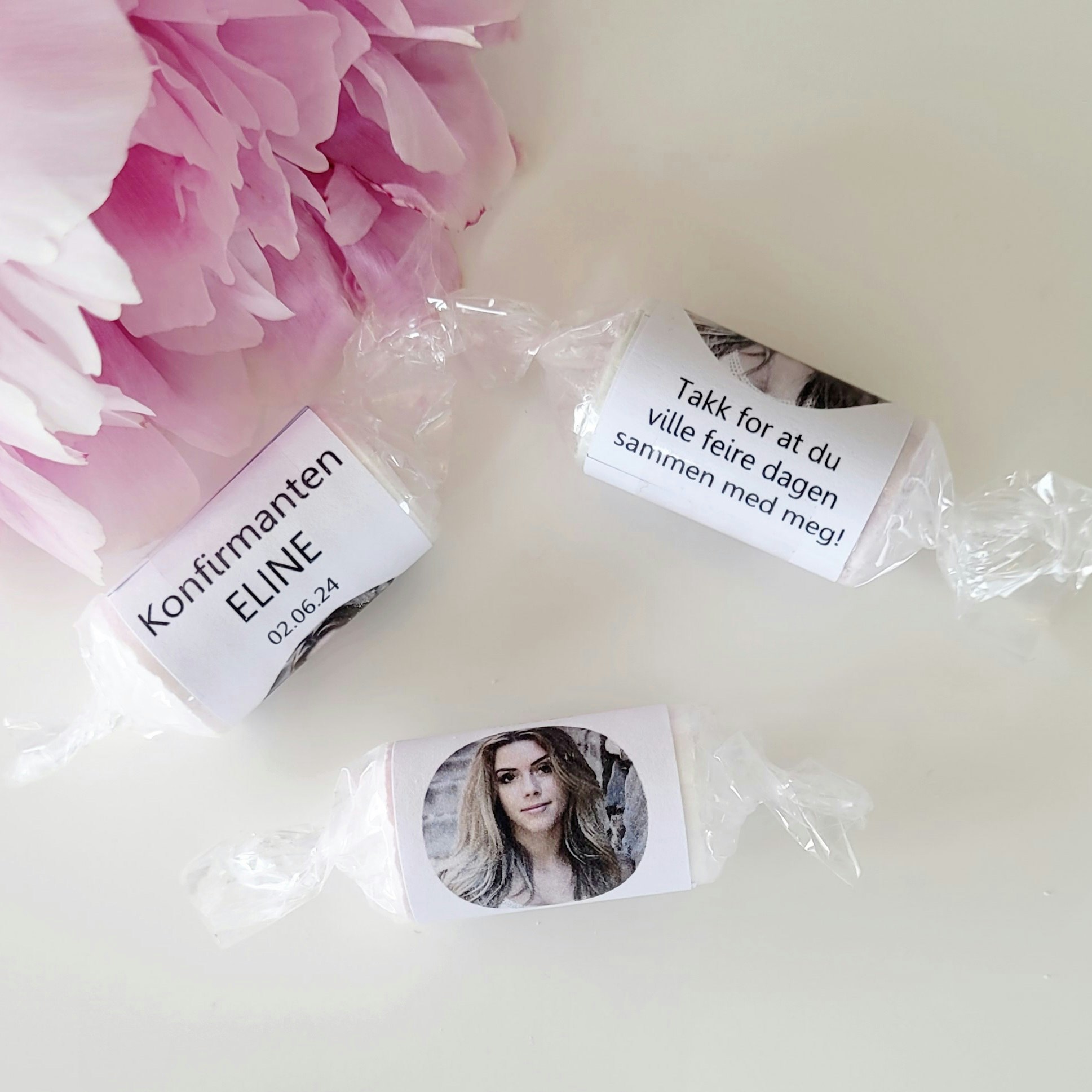 Ditt bilde - Love hearts etiketter