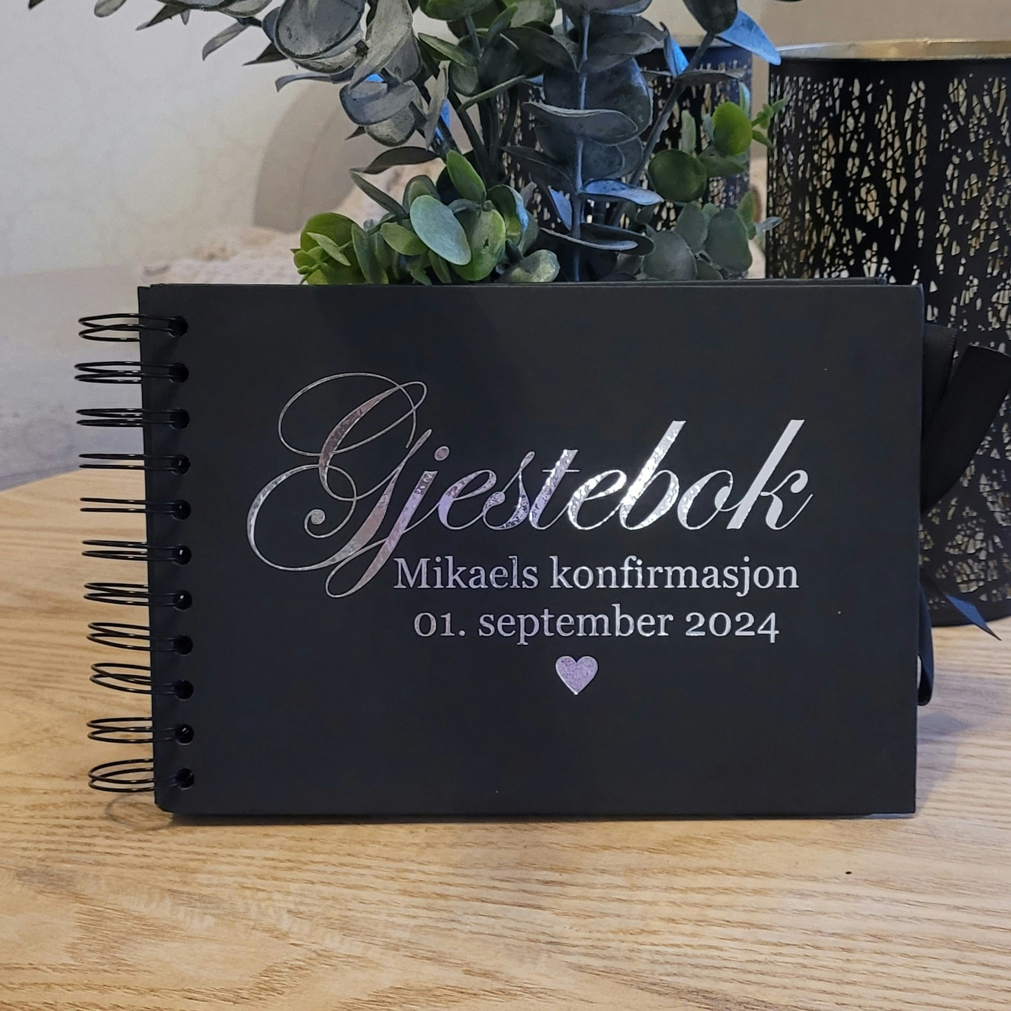 Gjestebok m/ valgfri tekst