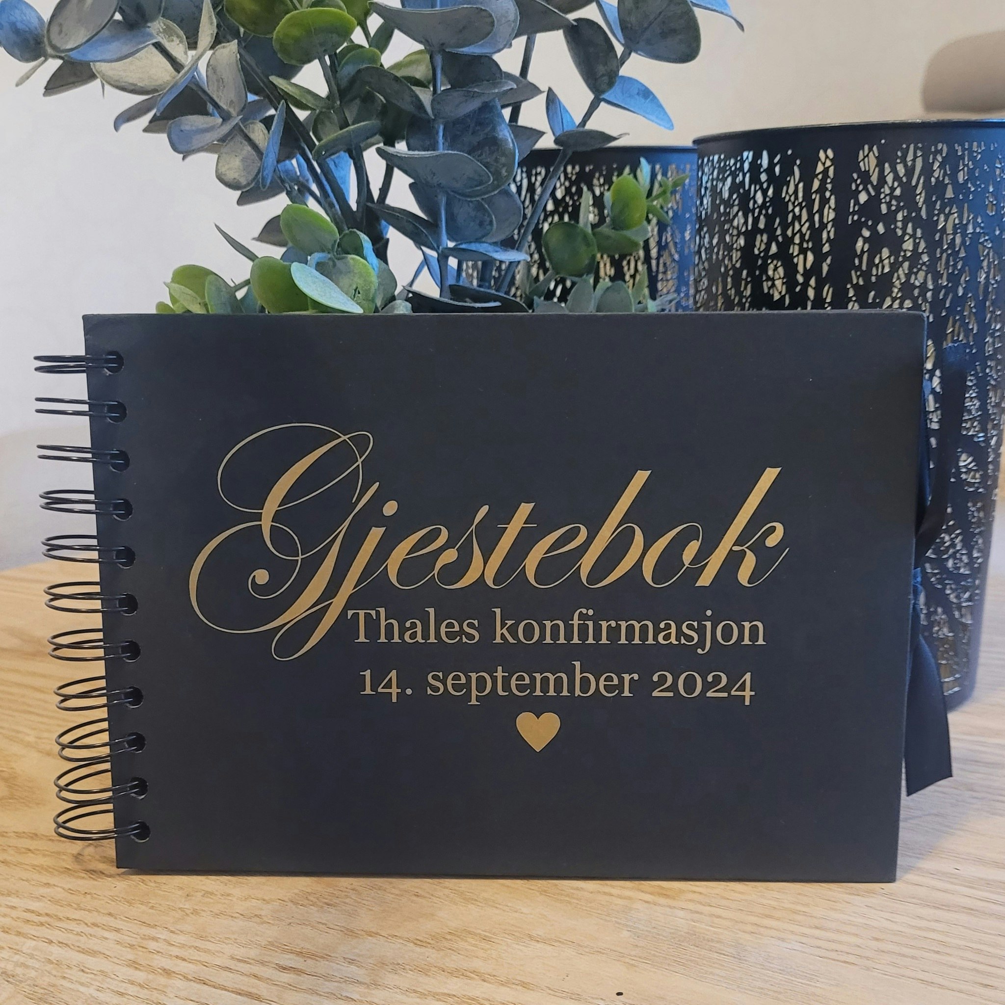 Gjestebok m/ valgfri tekst