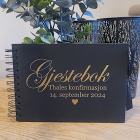 Gjestebok m/ valgfri tekst