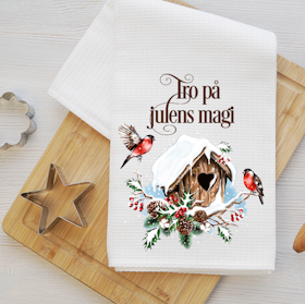 Tro på julens magi, kjøkkenhåndkle