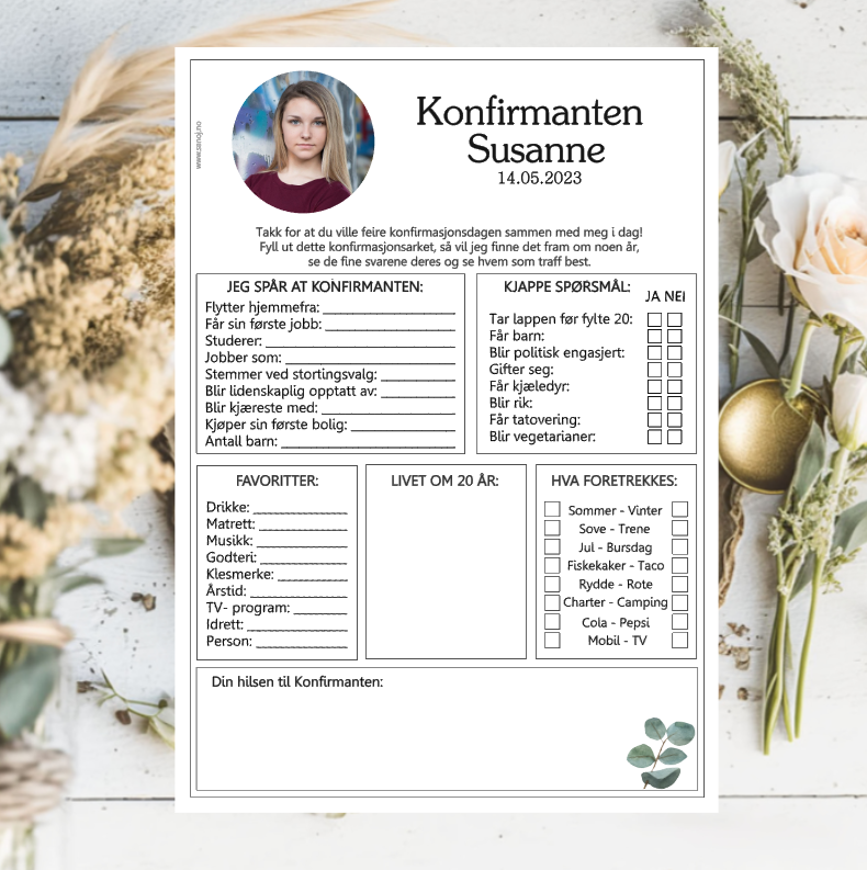Spådom - konfirmasjon, ditt bilde