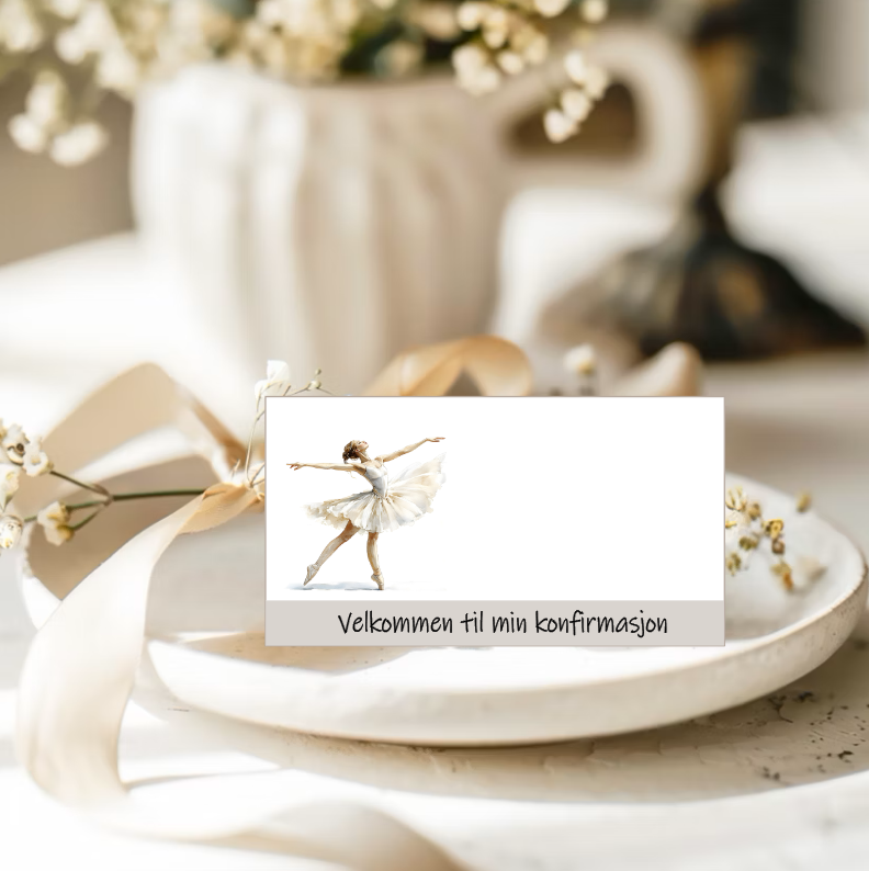 Ballerina - konfirmasjonsark