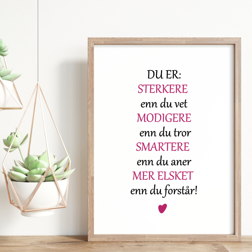 Du er..
