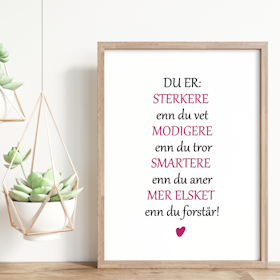 Du er..