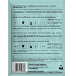 Kimoco beauty mask Hydro- Algae Complex Sheet Mask