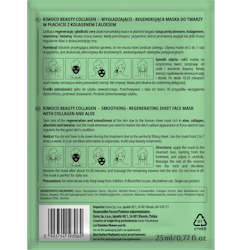 Kimoco beauty mask Collagen + Aloe - Smoothing & Regenerating Sheet Mask