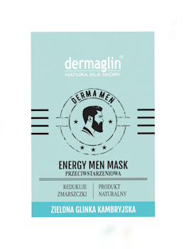 DERMAGLIN Derma Menn Anti-aldringsmaske-  Grønn kambrisk leire