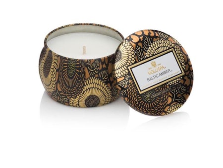 Voluspa Petite Decorative Tin Candle - Baltic Amber