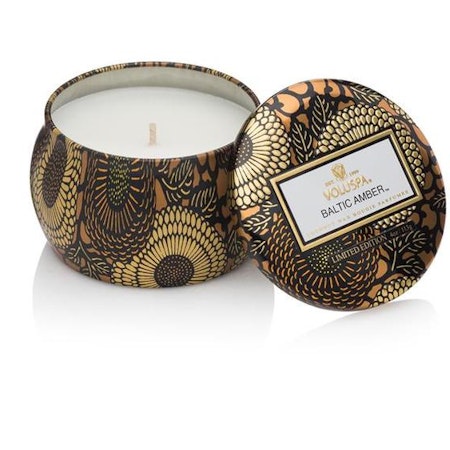 Voluspa Petite Decorative Tin Candle - Baltic Amber