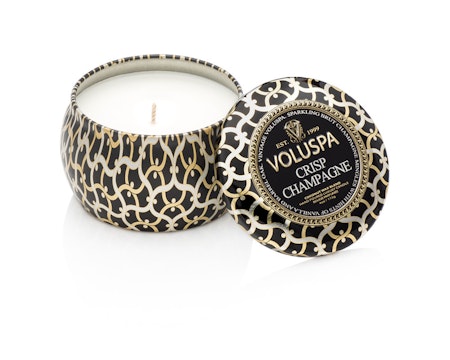 Voluspa Petite Decorative Tin Candle - Crisp Champagne